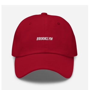 Made In Brooklyn Dad hats Embroidered, New York City Base Ball Cap, NYC Trucker Hat, 6 Panel Low Profile Ny Ball Hat, Big Apple Themed Gifts
