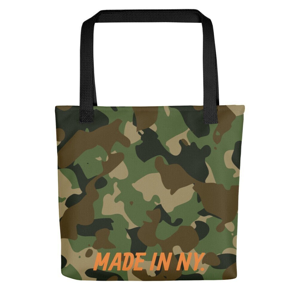 Made in New York Camouflage Tote Bag Minimalist Top Handle Etsy