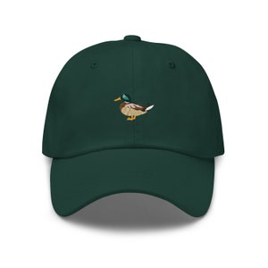 Duck Mallard Embroidery Design Hat, Bird Lover Hat, Wildlife, Animal Hat, Hunter Duck Cap, Baseball Cap, Bird Embroidered, Duck Hat Coloring