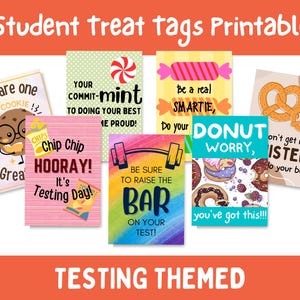 Standardized Testing Themed Treat Tags for Students
