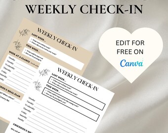 Weekly Christian Marriage | Meeting Digital Printable Editable Template | Relationship Check-In | Couples Communication Check List