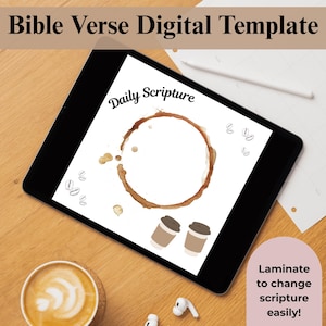 Daily Scripture Printable Digital Template | Bible Verse Template | Bible Verse Memorization | Scripture Memorization | Bible Study Guide