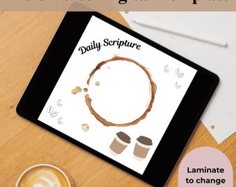 Daily Scripture Template | Bible Verse, Reflection (Digital Download)