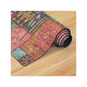 Kantha Patchwork Mönster Yogamatta bild 5