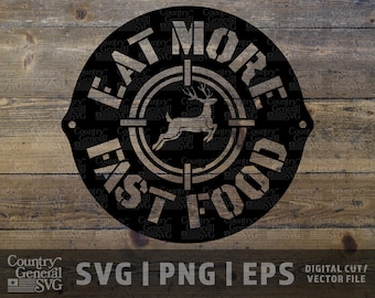Fast Food Deer SVG | Funny Hunting Cut File (Digital Download)