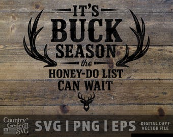 It's Buck Season Dad SVG – Hunting Hunter Deer Antler (Digital Cut File)
