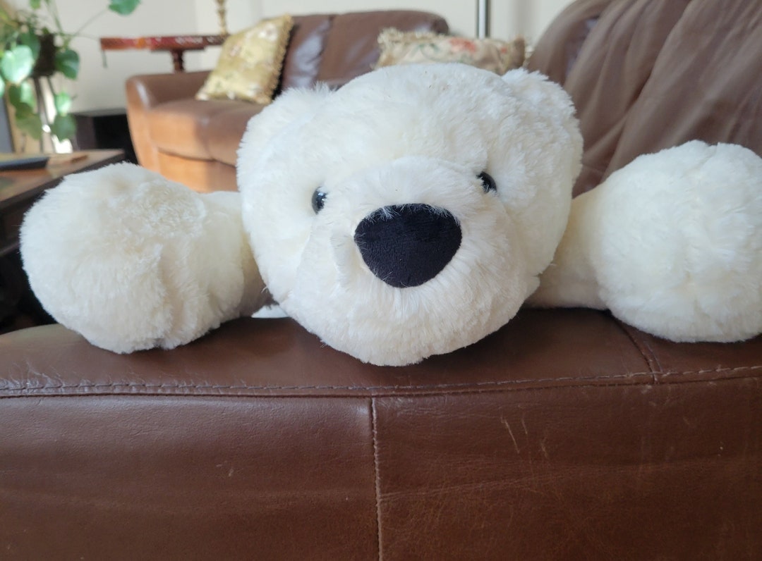 Cuddle Toy Plush White Polar Bear Large Size Gift for Baby Etsy