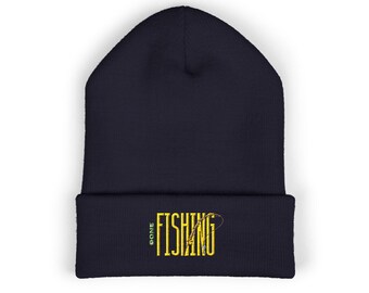 Berretto da uomo "Gone Fishing", berretto invernale, copricapo per attività all'aperto, regalo per lui