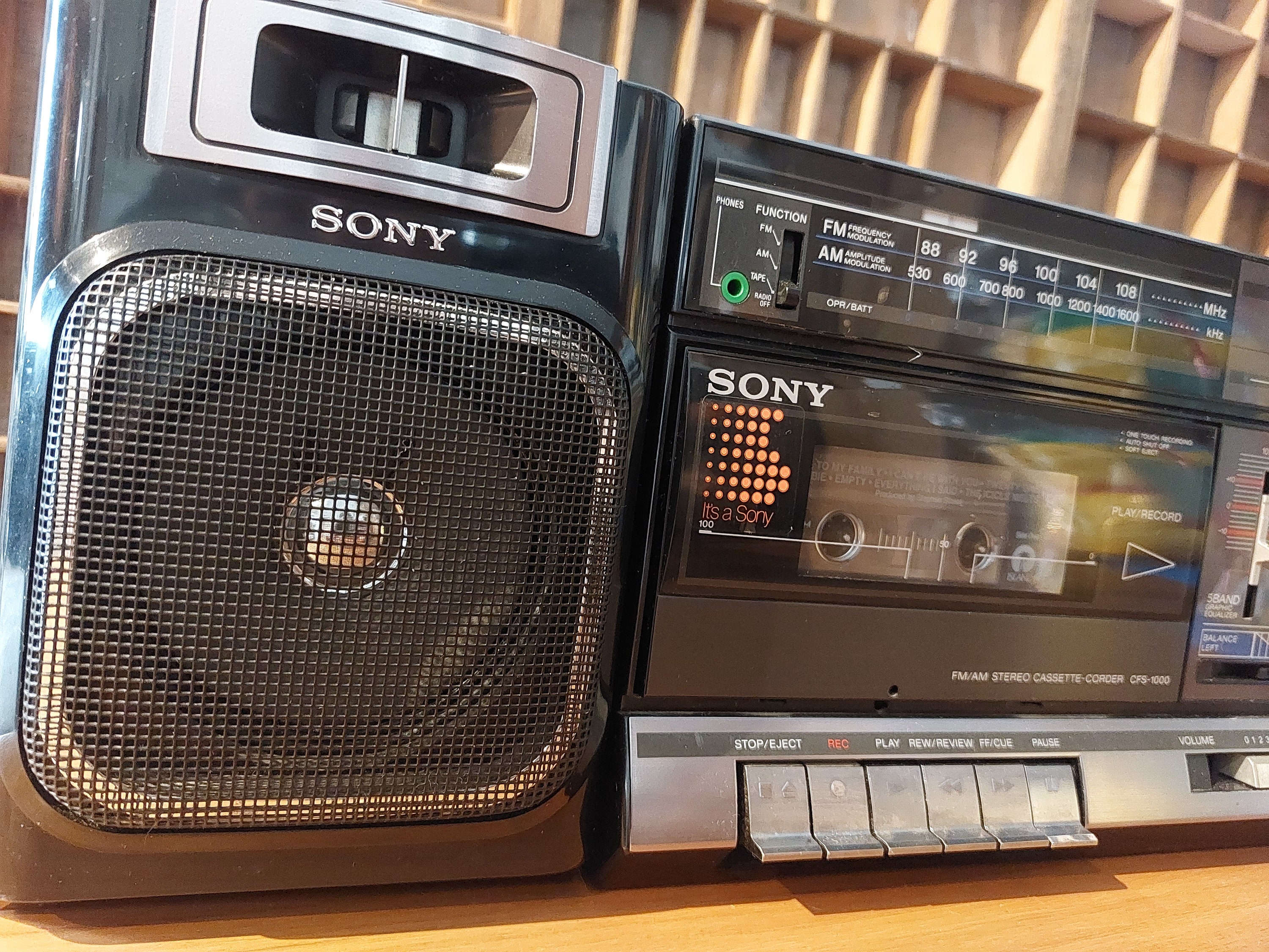 Sony CFS1000 Cassette Radio Ghetto Blaster Etsy España
