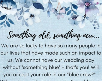 Something Blue Crew Wedding Party Proposal