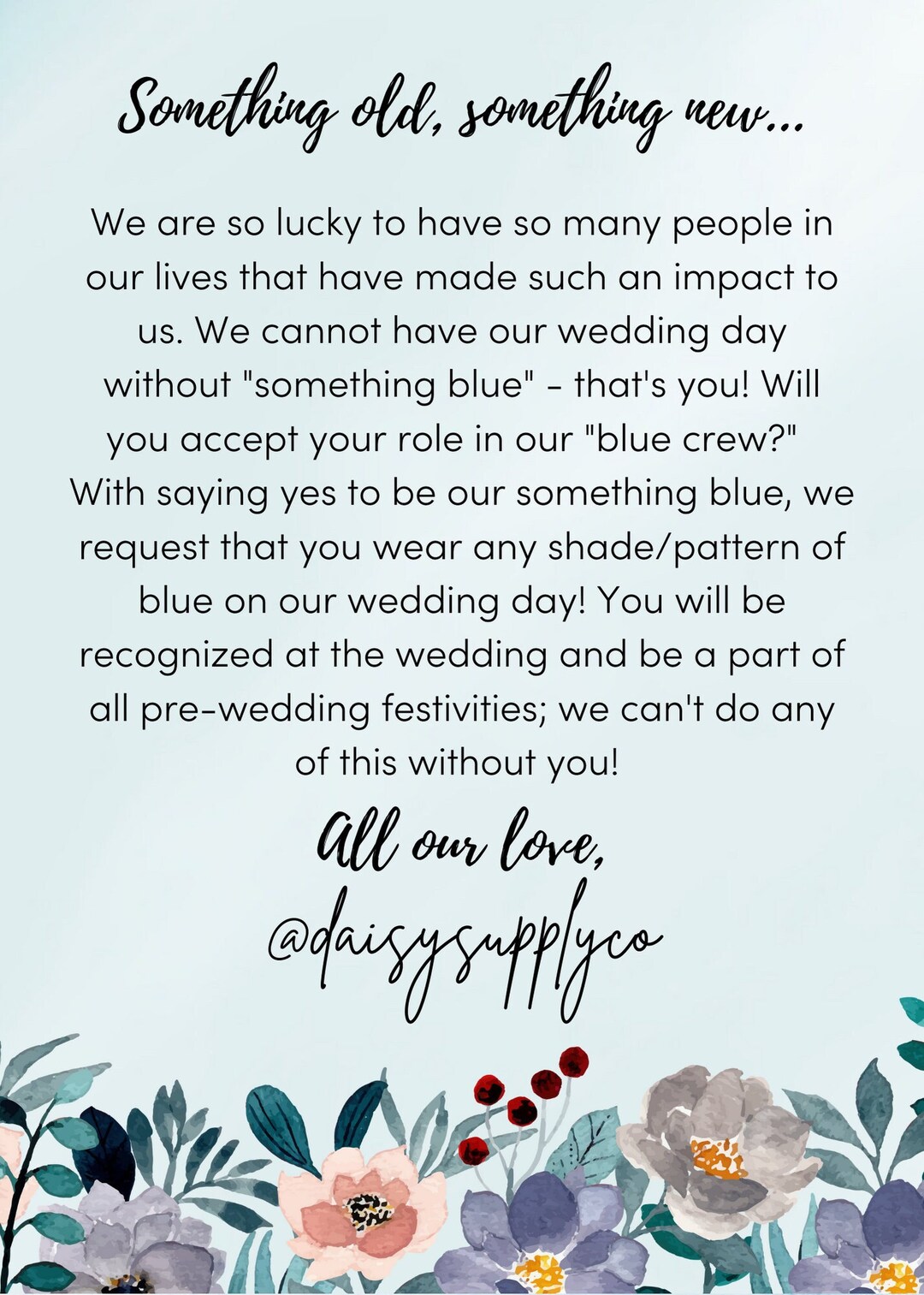 Something Blue Crew Wedding Party Proposal - Etsy