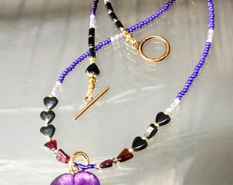 Amethyst Heart Necklace