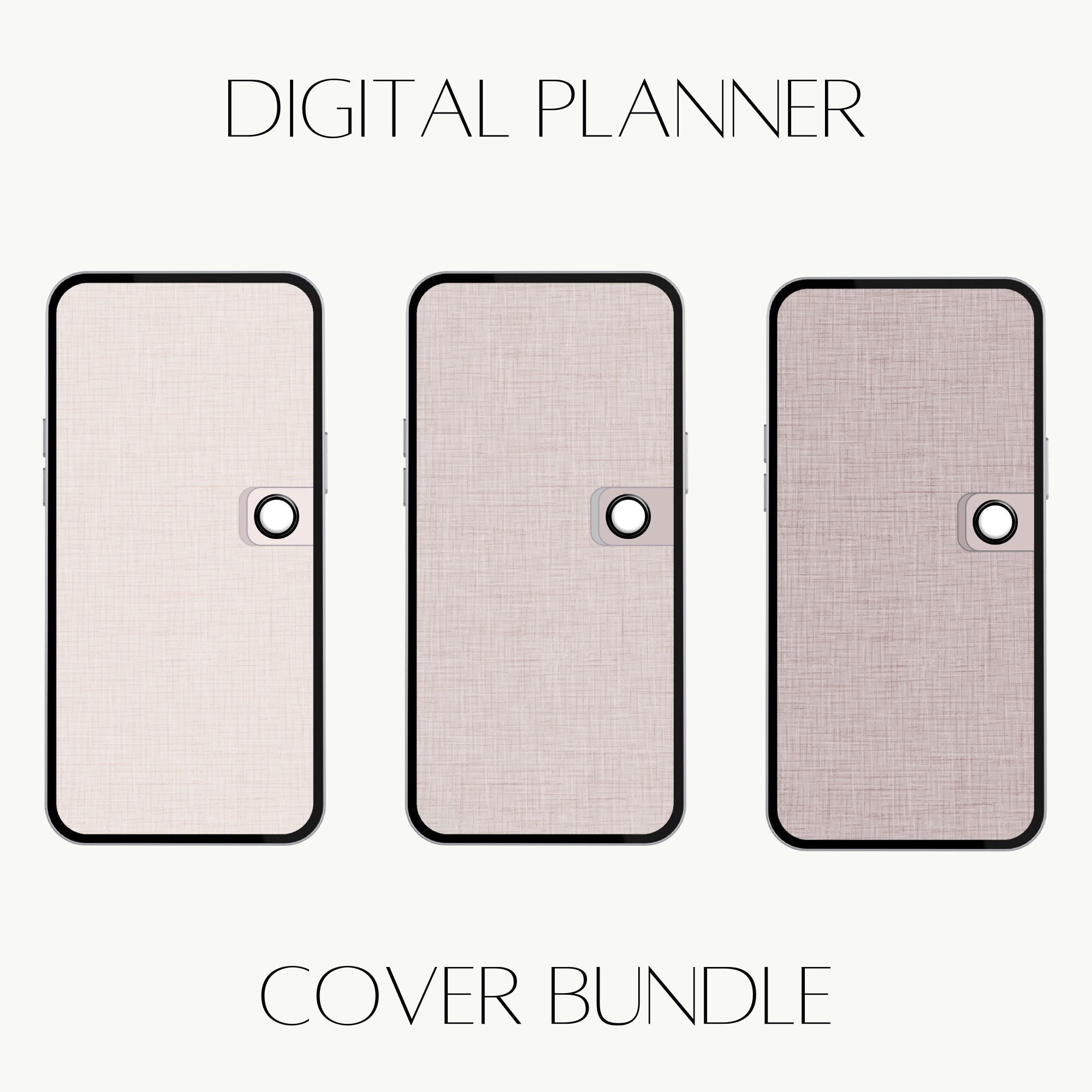 Undated Cover Digital Planner Minimalist Day-timer Schedule Goodnotes