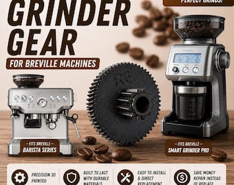 Vervangende molentandwiel voor Breville/Sage Smart Grinder Pro, Barista, Oracle Main Drive Gear, 3D-geprint