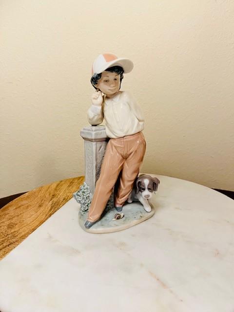Boy With Dog and Puppies Lladro - Etsy