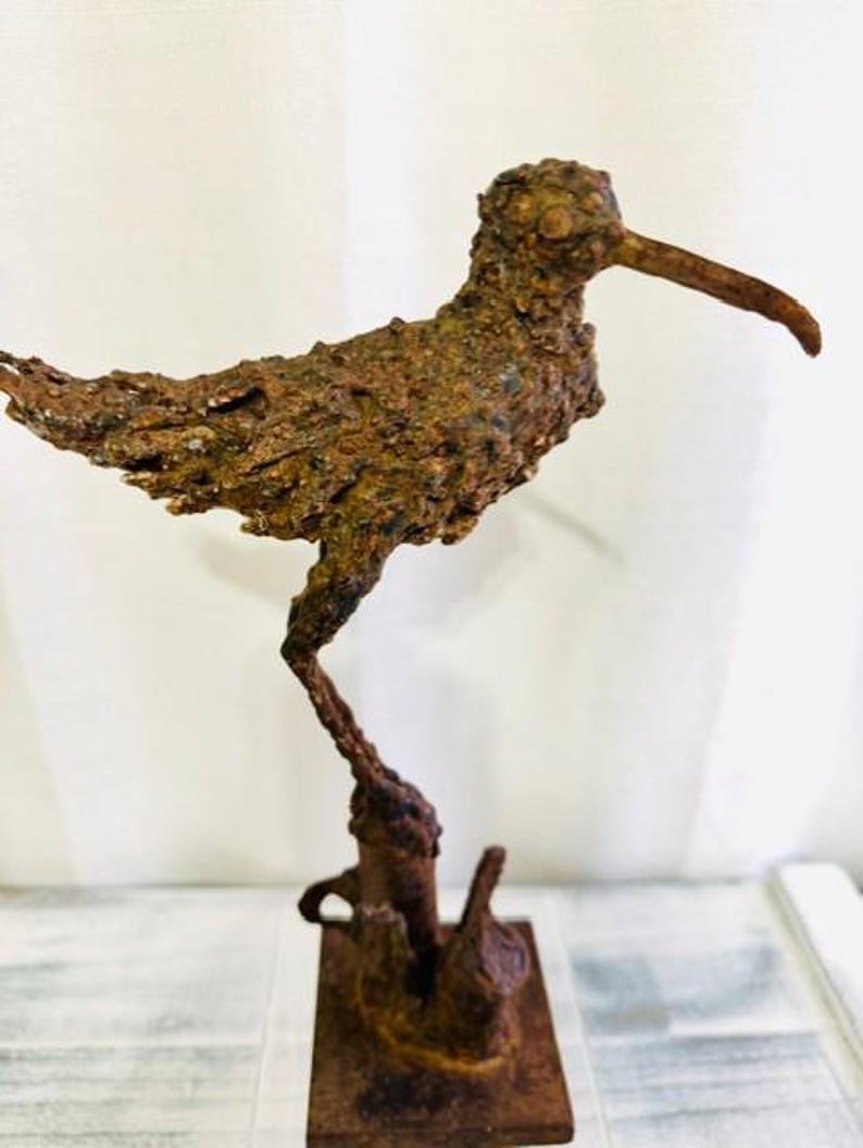 MCM Artist Mike Bucha Bronze Shore Bird Sculpture | Vintage Signed Art ...