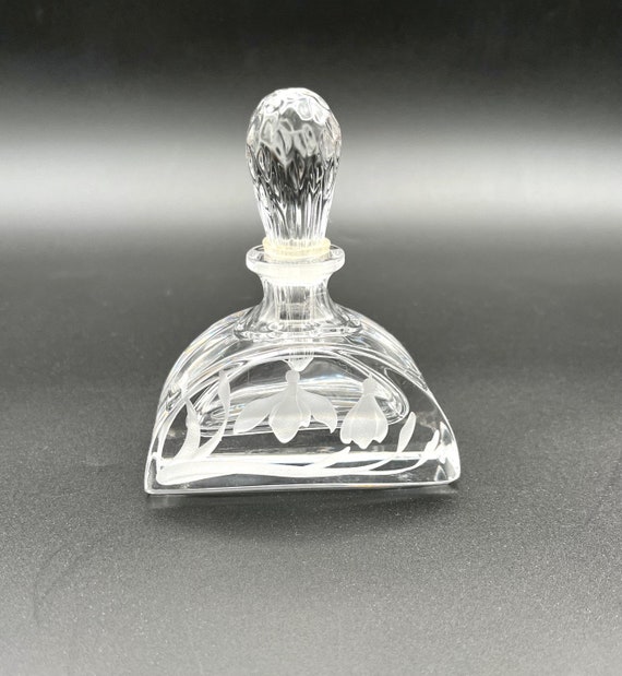 Cotte Crystal Perfume Bottle With Stopper Etched … - image 8