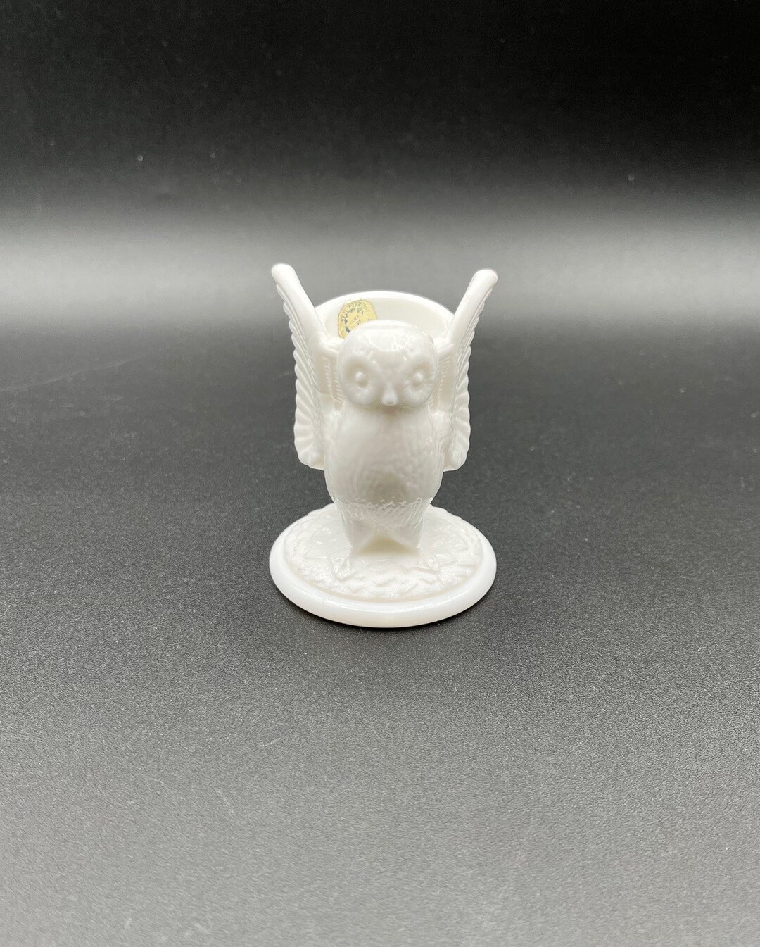 Westmoreland Milk Glass Owl Toothpick Holder Vintage Westmoreland White