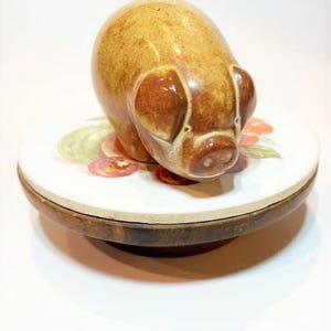 Artist Made Mama Pig Art Nicodemus EJ (Ellen Jennings) Pottery Hand Made Art Mama Pig Collector's Item | Vintage Pig Figurine Nicodemus