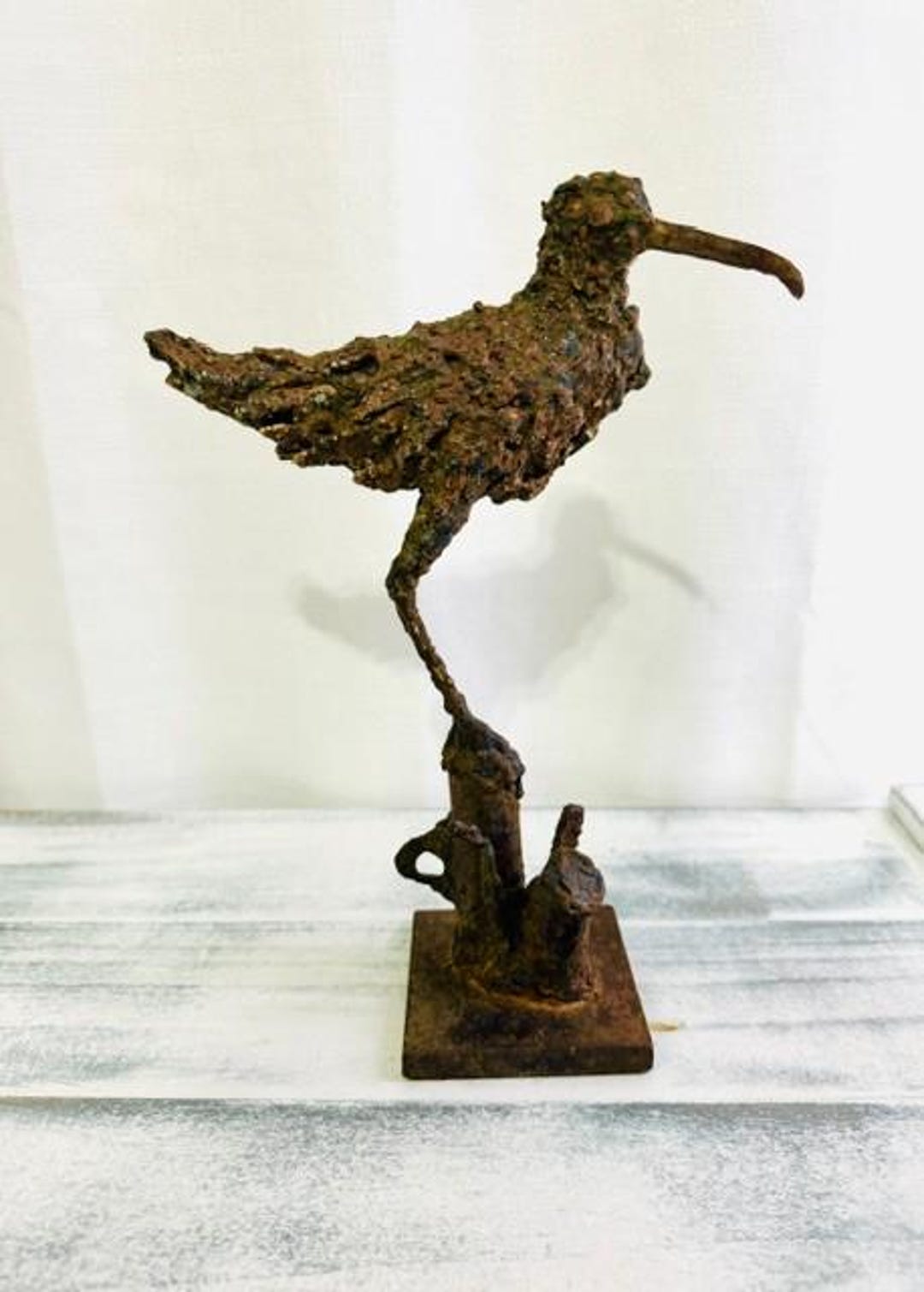 MCM Artist Mike Bucha Bronze Shore Bird Sculpture | Vintage Signed Art ...