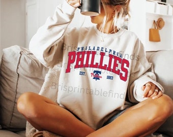 Philadelphia Phillies Sweatshirt, MLB Shirt, Baseball Rundhalsausschnitt