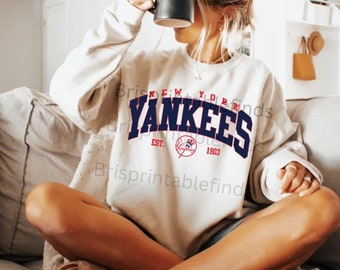 New York Yankees Sweatshirt, MLB Shirt, Baseball Rundhalsausschnitt, New York Shirt