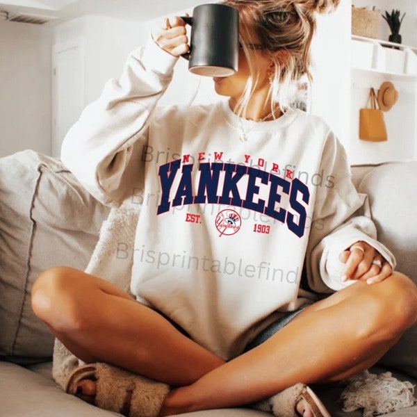 Sweat-shirt des Yankees de New York, chemise MLB, col rond de baseball, chemise New York