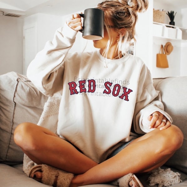 Felpa Boston Red Sox, maglia MBL, girocollo da baseball