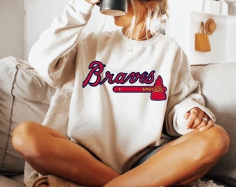 Atlanta Braves honkbal sweatshirt, MBL Atlanta sweatshirt, Braves ronde hals, Atlanta shirt