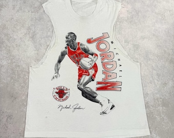 Camiseta vintage de Michael Jordan, Chicago Bulls, NBA (talla grande)