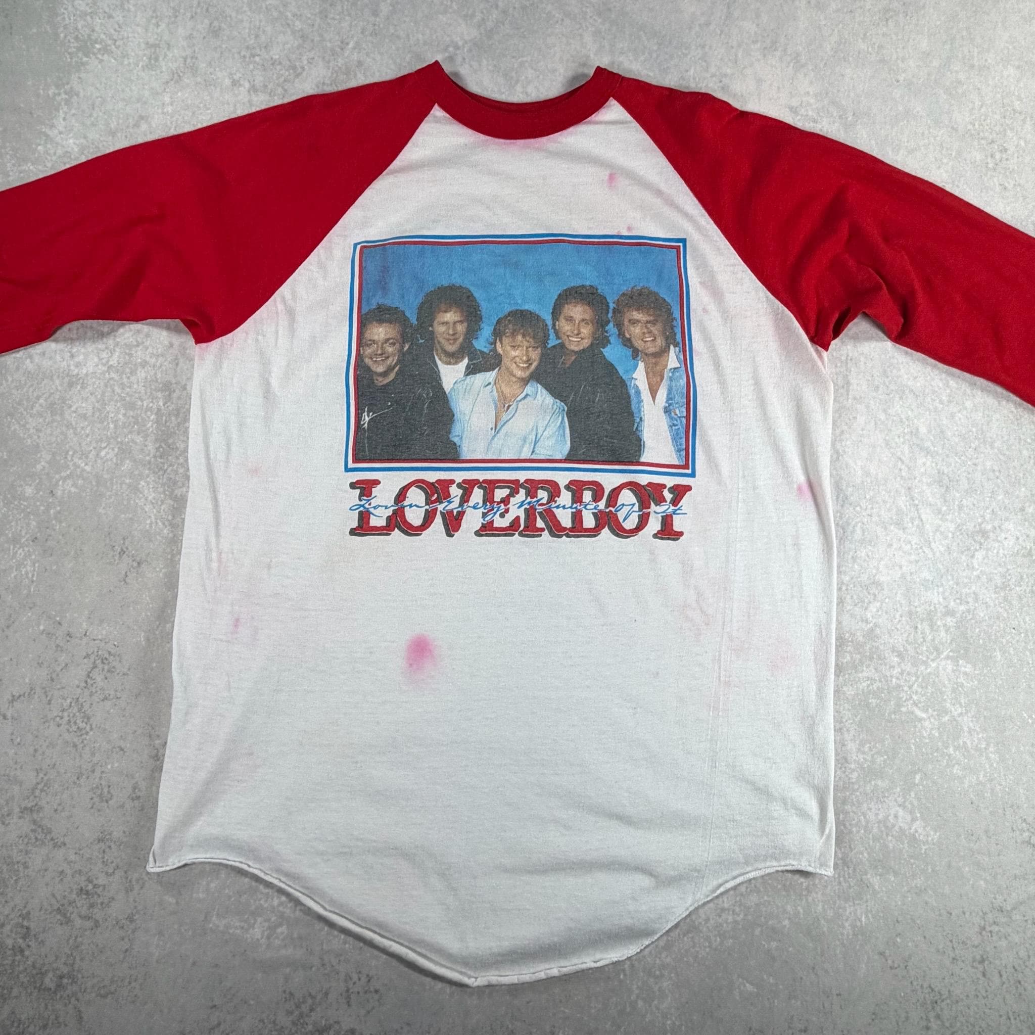 Loverboy バンド Tシャツ 赤 80s Loverboy Tour Tshirt - Etsy