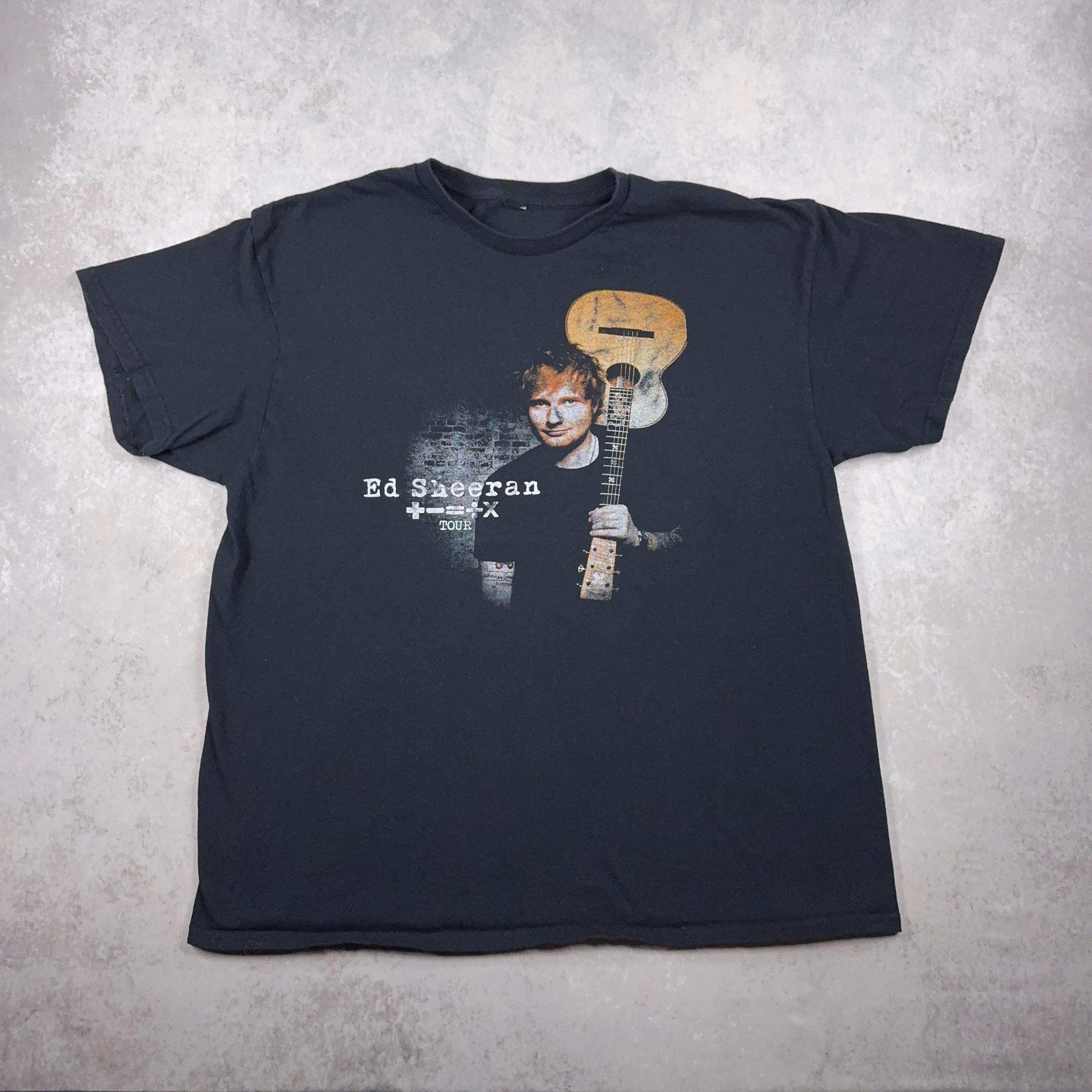T-shirt Ed Sheeran Tour 2015 - Taille M Noir - Coton - Occasion Très Bon état