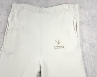 Pantalones deportivos Champion Reverse Weave vintage de los años 90 / Helene Curtis Pro Am Wailea Maui, color crema.