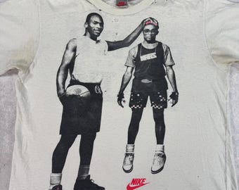 Vintage RARE 1990's Thrashed Nike Jordan X Spike Lee T-shirt White