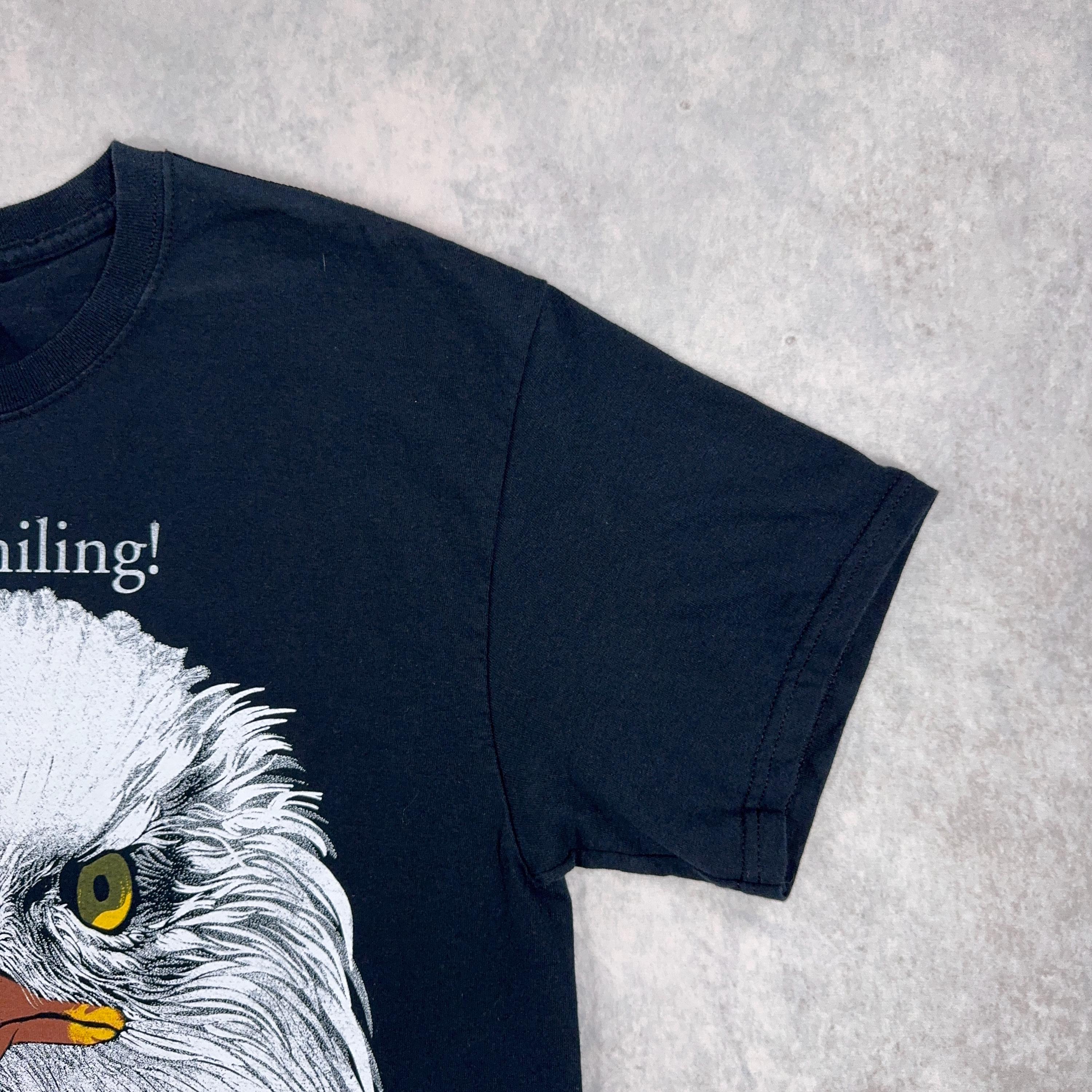 Eagle Graphic T-shirt - I AM Smiling! Alaska Souvenir, 2000s Y2K 