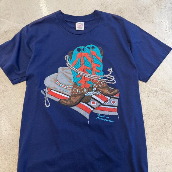 Vintage 90's Truth or Consequences, Cowboy Western Boots T-shirt