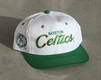 Vintage 90’s Boston Celtics Script Snapback Hat / NBA / Deadstock / Sports Speciaties / Basketball Hats