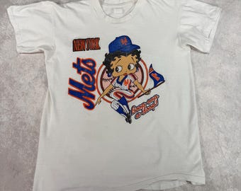 Vintage 1990s Betty Boop New York Mets T-Shirt (Large)