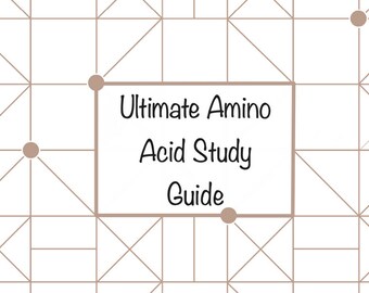 Ultimate MCAT Amino Acid Study Guide -- Practice pages, mnemonics, + study tips included!!