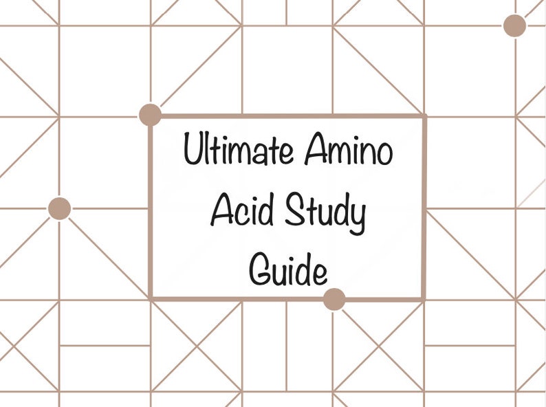Ultimate MCAT Amino Acid Study Guide Practice Pages, Mnemonics, Study