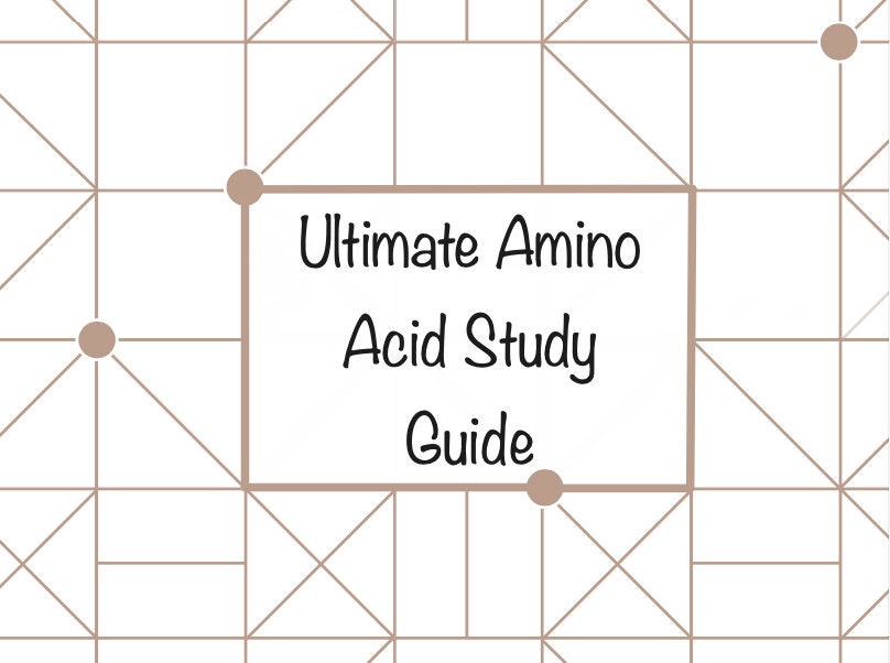 Ultimate MCAT Amino Acid Study Guide Practice Pages, Mnemonics, Study