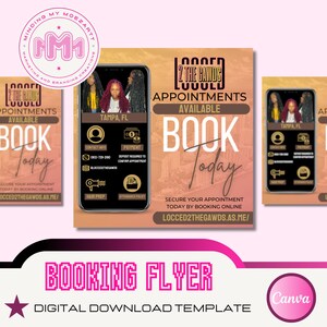 Editable Hairstylist Flyer | Canva Template, Premade Flyer Template, Book Now Flyer, Hair Makeup Lashes Nails Beauty Stylist Flyer