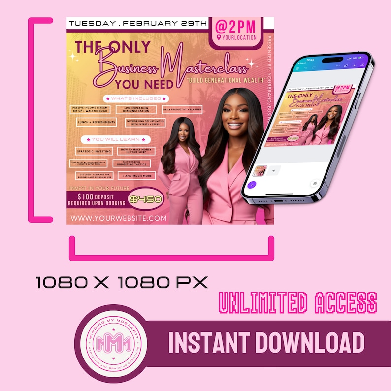 Business Masterclass Flyer Class Flyer, Masterclass Flyer, Course Flyer