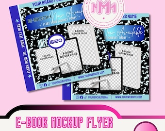 Editable Ebook Cover Mockup | Canva Template (Digital Download)