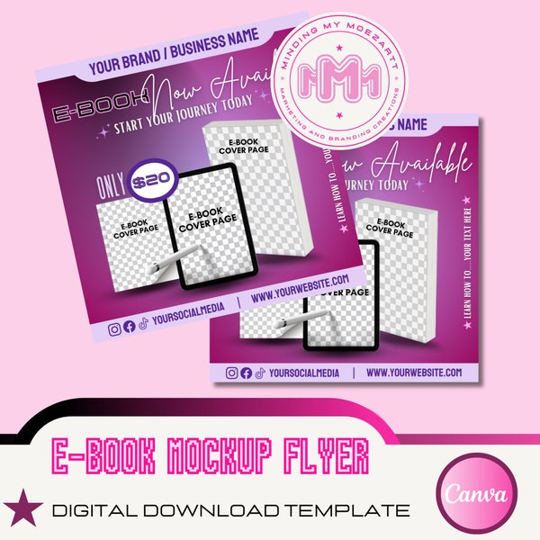 Ebook Cover Mockup | Ebook cover design, Ebook flyer, DIY editable Ebook cover, Canva Ebook cover Design, Canva Template, Premade Flyer