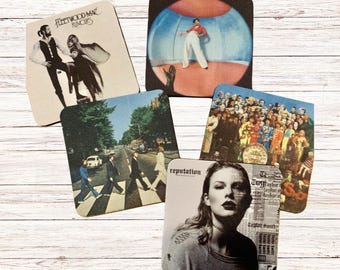 Posavasos personalizado con portada de álbum: regalo musical de neopreno sublimado