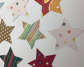 20 troqueles de estrellas: formas de papel coloridas para scrapbooking