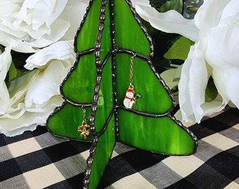 3 D stained glass Christmas tree