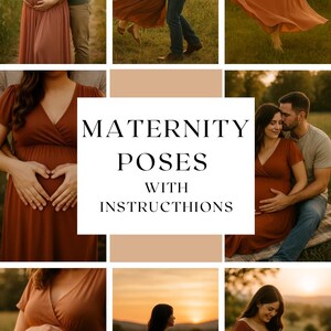 Maternity Couple Posing Guide | Printable Photographer Pose Cards | Pregnancy Photoshoot Prompt Sheet | Client Posing PDF | Photography Pres