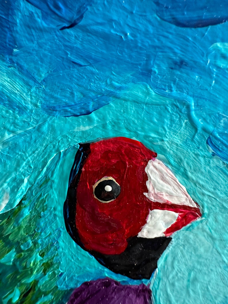 Frank the Finch Finch Art by Cassie Holmes Etsy